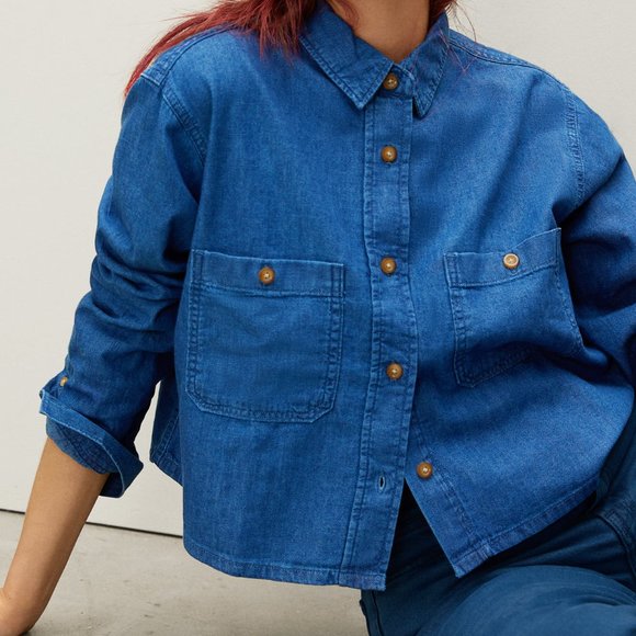 Everlane Tops - Everlane Denim Cropped Shirt NWT